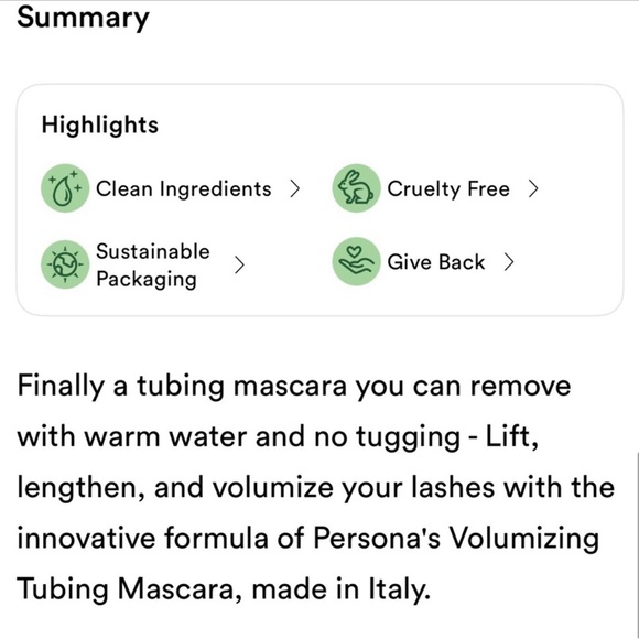 Persona Cosmetics  Volumizing Tubing Mascara. NEW - Picture 6 of 9